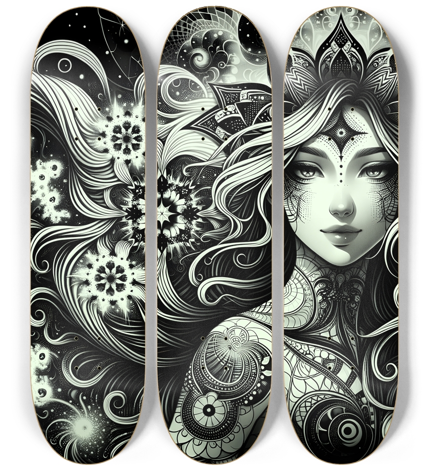 B&W Fractal Woman #77