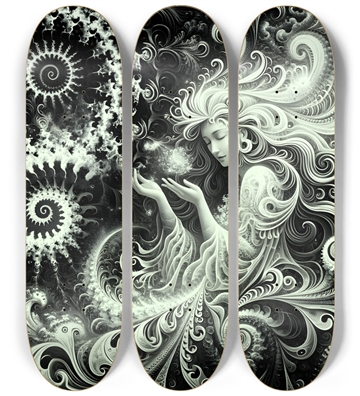 B&W Fractal Woman #117