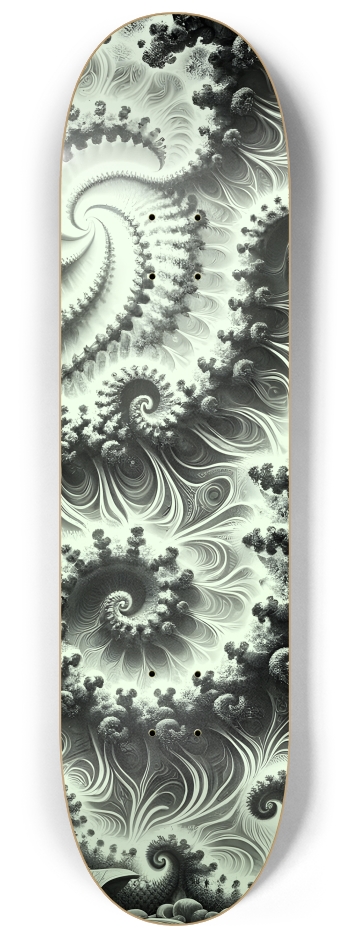 B&W Fractal Woman #83 #3 8-1/4 Skateboard Deck