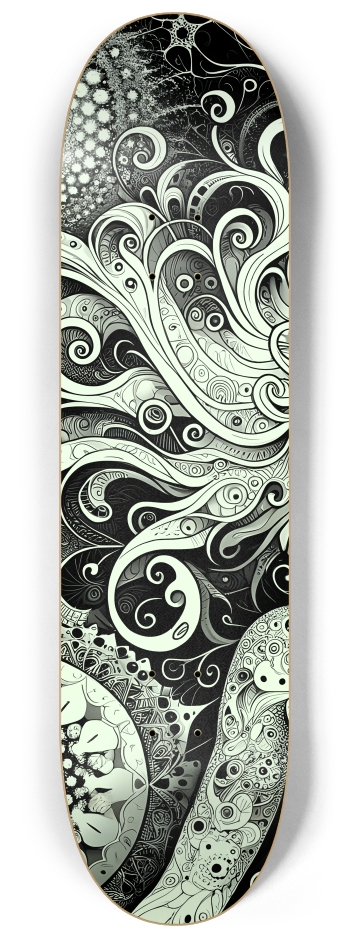 B&W Fractal Woman #118 #1 8-1/4 Skateboard Deck