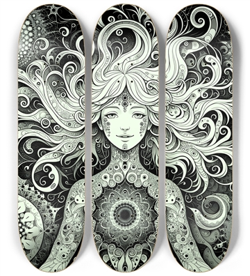 B&W Fractal Woman #118