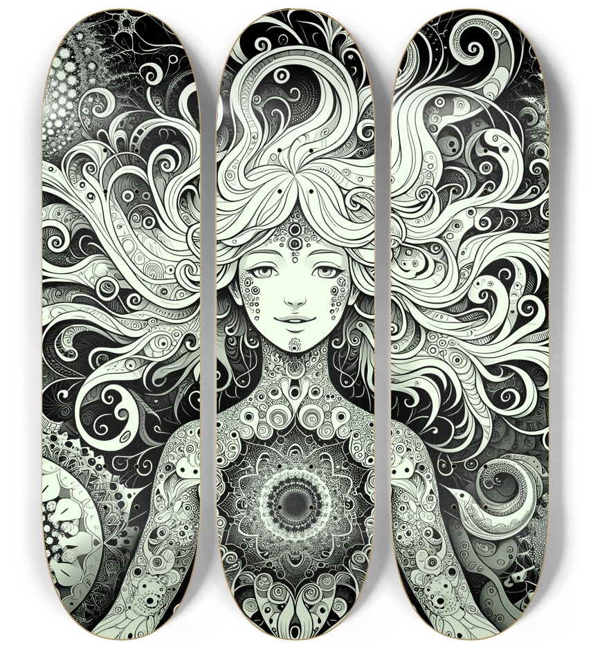 B&W Fractal Woman #118