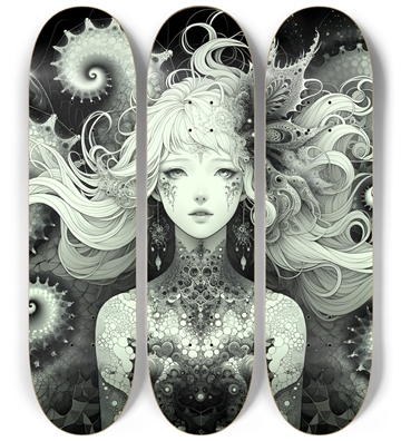 B&W Fractal Woman #110