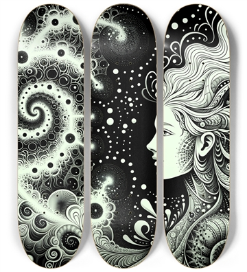 B&W Fractal Woman #87