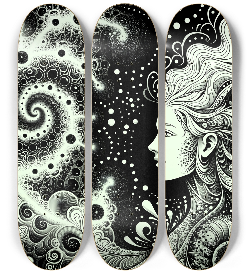 B&W Fractal Woman #87