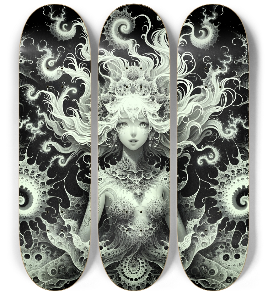 B&W Fractal Woman #108