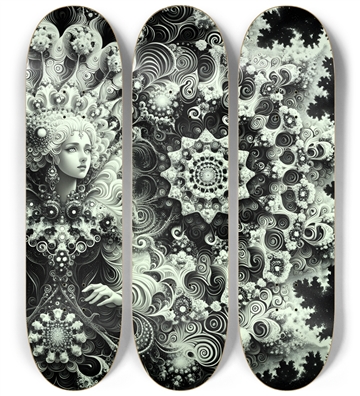 B&W Fractal Woman #113