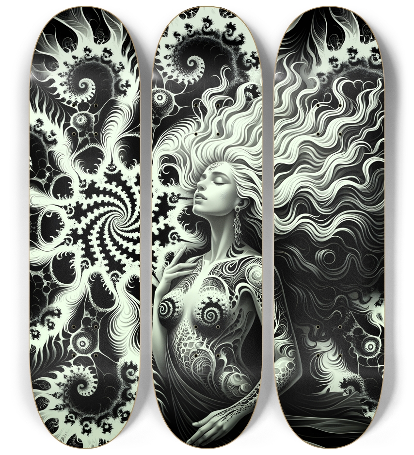 B&W Fractal Woman #112