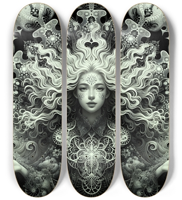B&W Fractal Woman #96