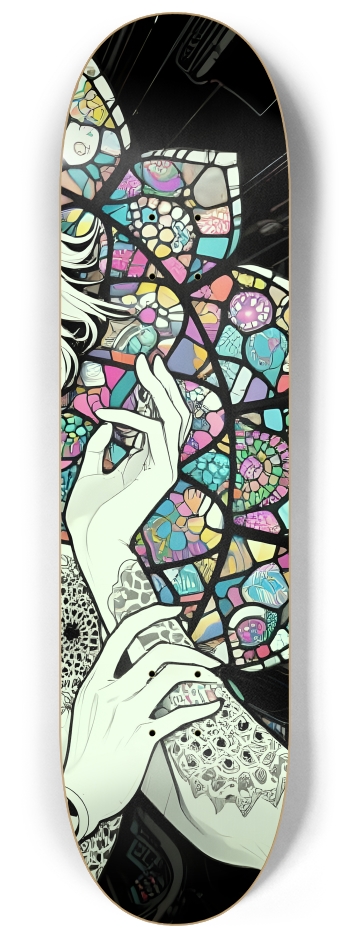 B&W Fractal Man #94 #3 8-1/4 Skateboard Deck