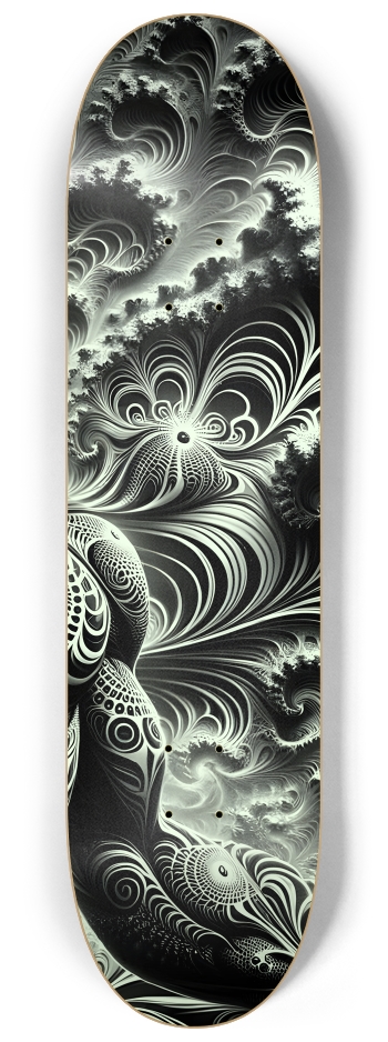 B&W Fractal Man #89 #3 8-1/4 Skateboard Deck