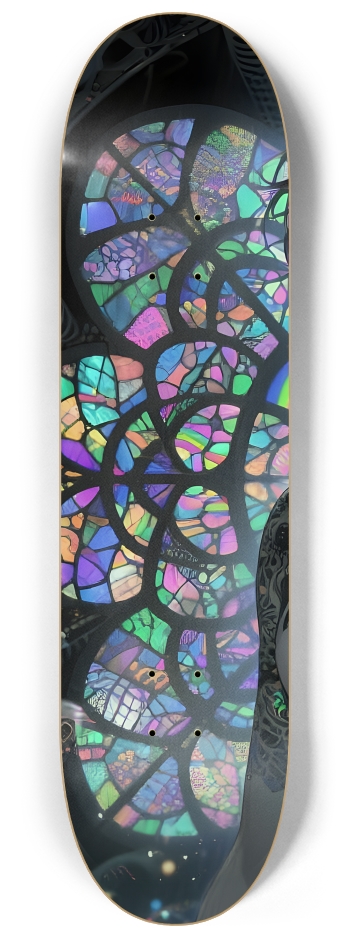 B&W Fractal Man #88 #1 8-1/4 Skateboard Deck
