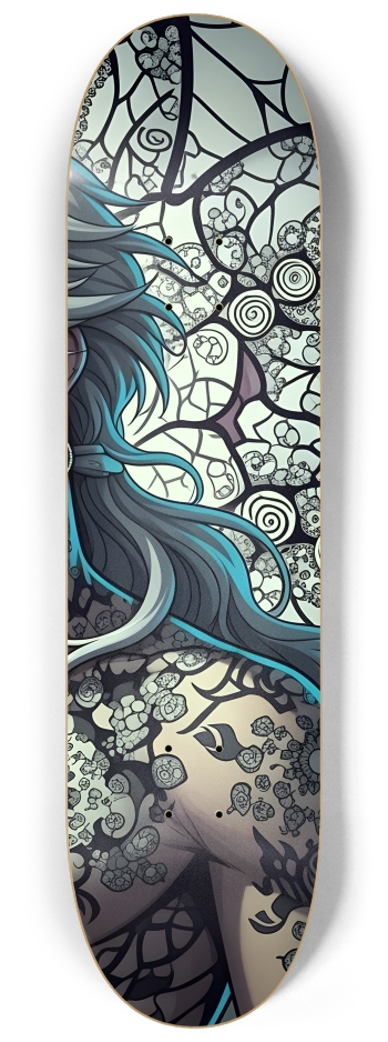 B&W Fractal Man #92 #3 8-1/4 Skateboard Deck
