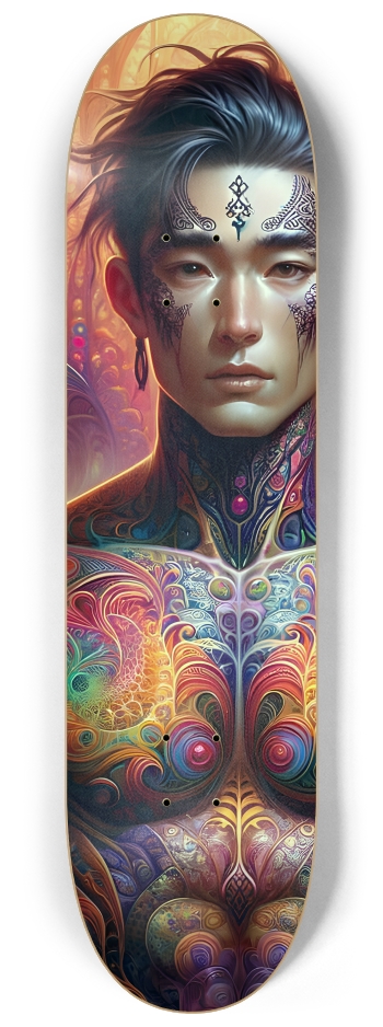 Gay Fractal Japanese Man #25 #3 8-1/4 Skateboard Deck