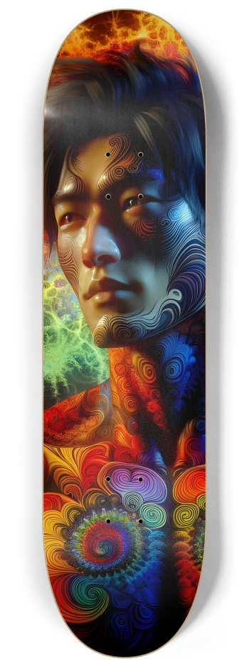Gay Fractal Japanese Man #13 #2 8-1/4 Skateboard Deck