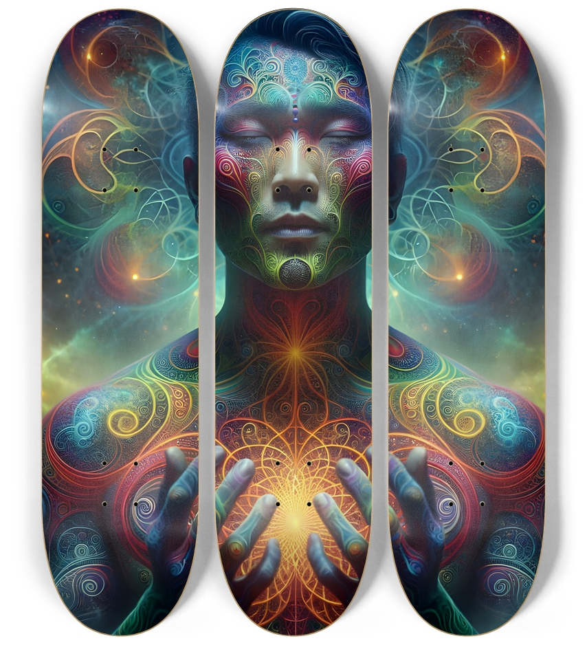 Gay Fractal Japanese Man #26 3 Deck Wall Series