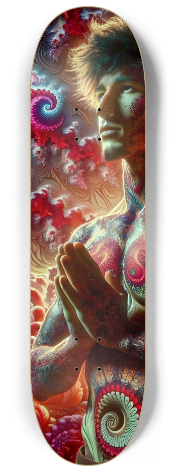Gay Fractal Japanese Man #17 #2 8-1/4 Skateboard Deck