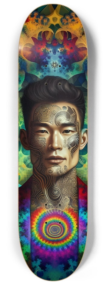 Gay Fractal Japanese Man #12 #2 8-1/4 Skateboard Deck