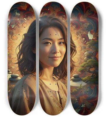 Japanese Woman & Fractal Zen #27