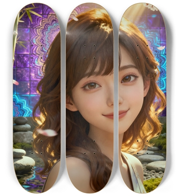Japanese Woman & Fractal Zen #30