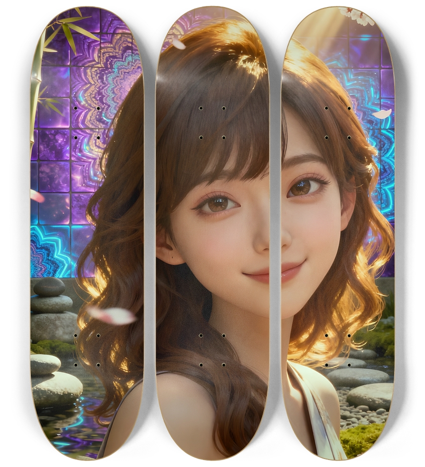 Japanese Woman & Fractal Zen #30