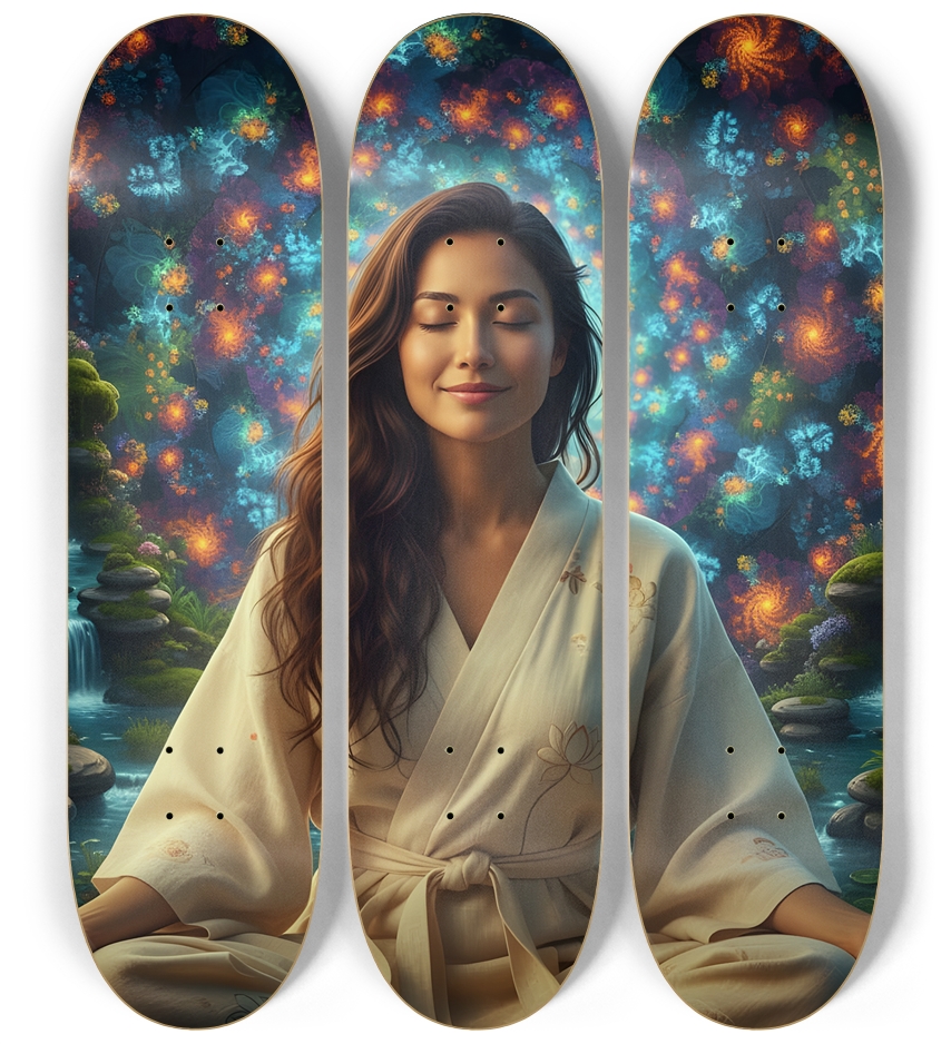 Japanese Woman & Fractal Zen #6