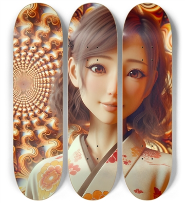 Japanese Woman & Fractal Zen #21