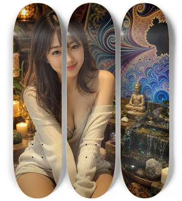 Japanese Woman & Fractal Zen #29
