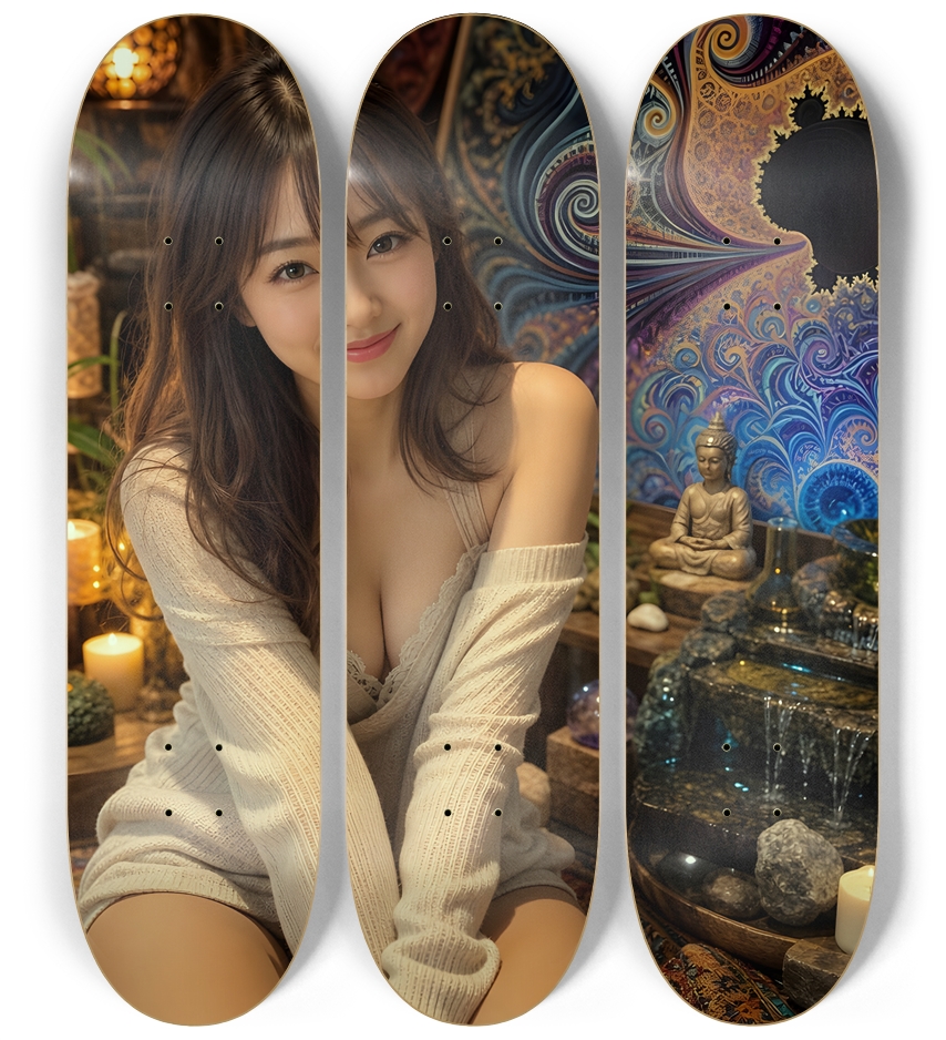 Japanese Woman & Fractal Zen #29