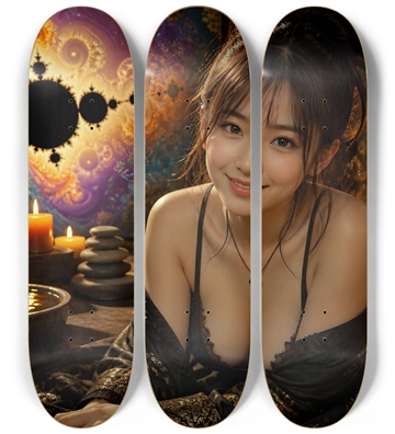 Japanese Woman & Fractal Zen #19