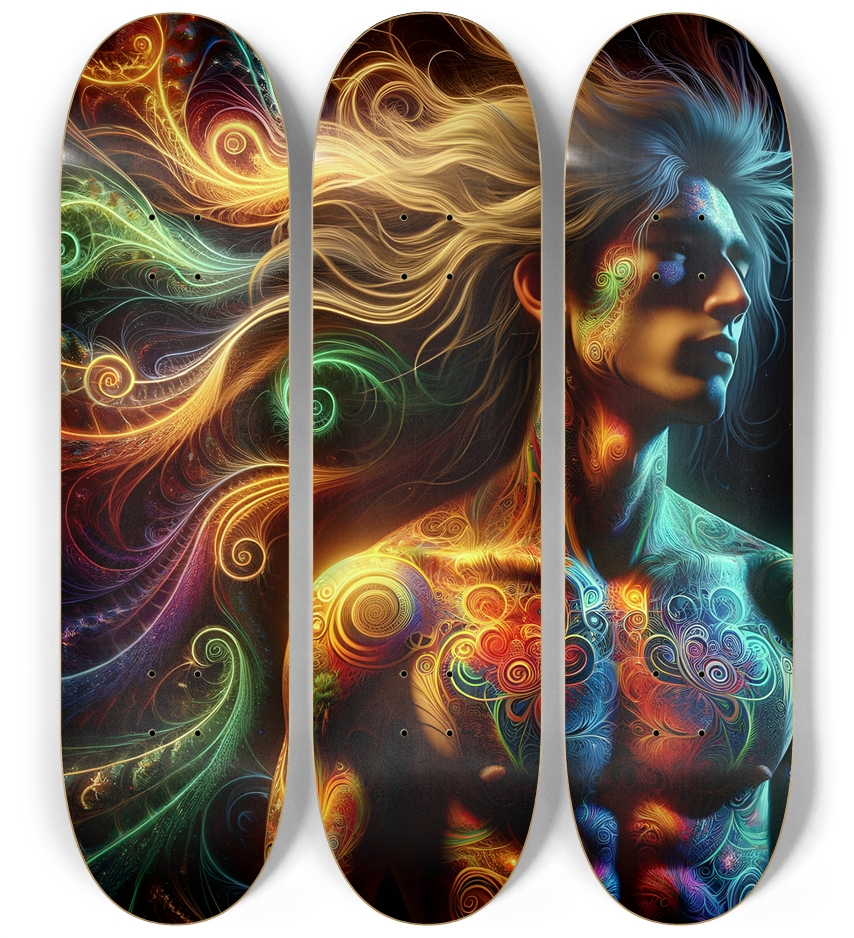 Gay Fractal Man #22 3 Deck Wall Series