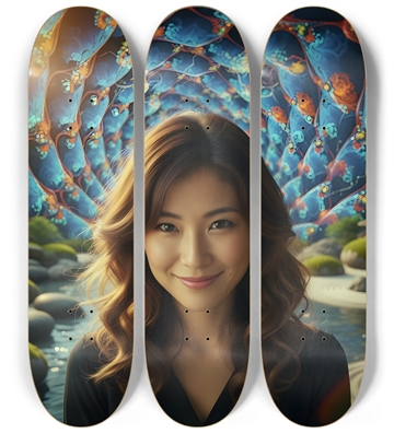 Japanese Woman & Fractal Zen #1