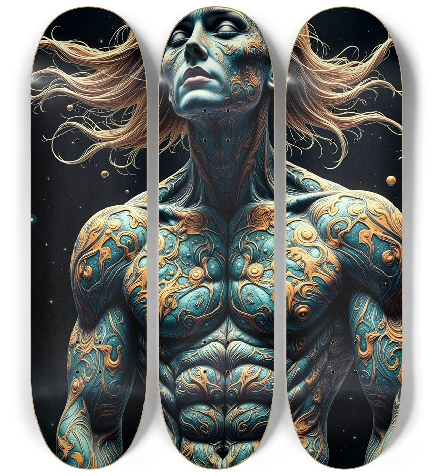 Gay Fractal Man #26 3 Deck Wall Series