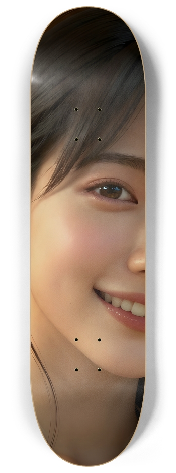 Japanese Woman & Fractal Zen #40 #1 8-1/4 Skateboard Deck