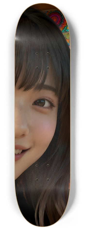 Japanese Woman & Fractal Zen #40 #2 8-1/4 Skateboard Deck