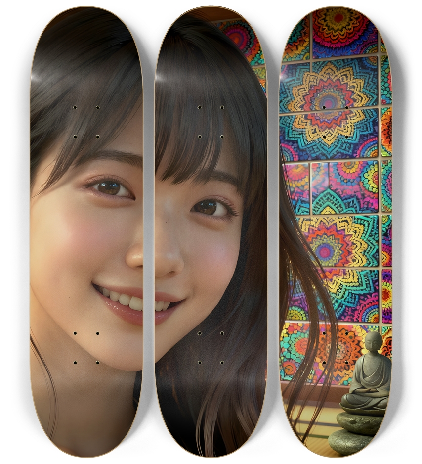Japanese Woman & Fractal Zen #40