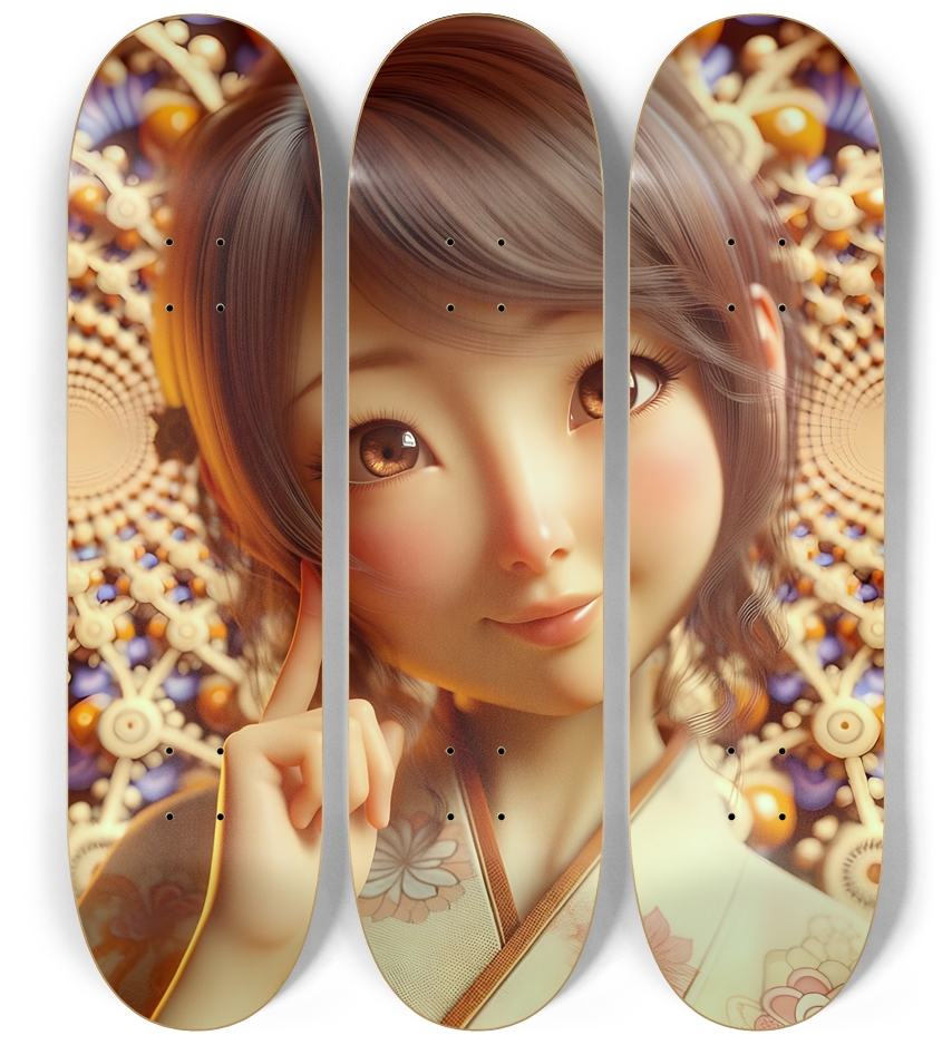 Japanese Woman & Fractal Zen #9