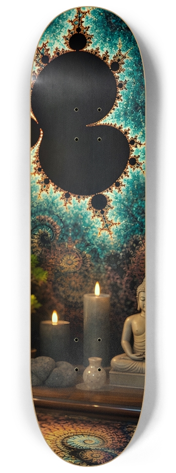 Japanese Woman & Fractal Zen #10 #3 8-1/4 Skateboard Deck