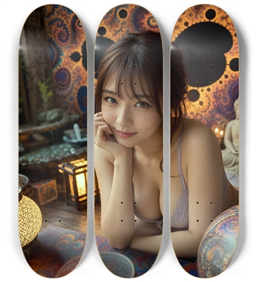 Japanese Woman & Fractal Zen #8