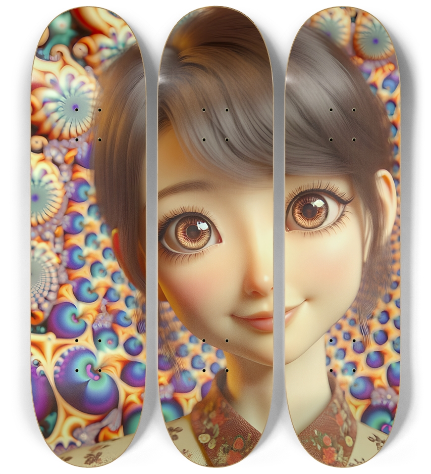 Japanese Woman & Fractal Zen #37