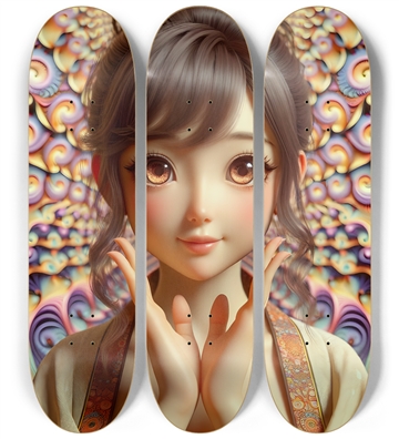 Japanese Woman & Fractal Zen #24