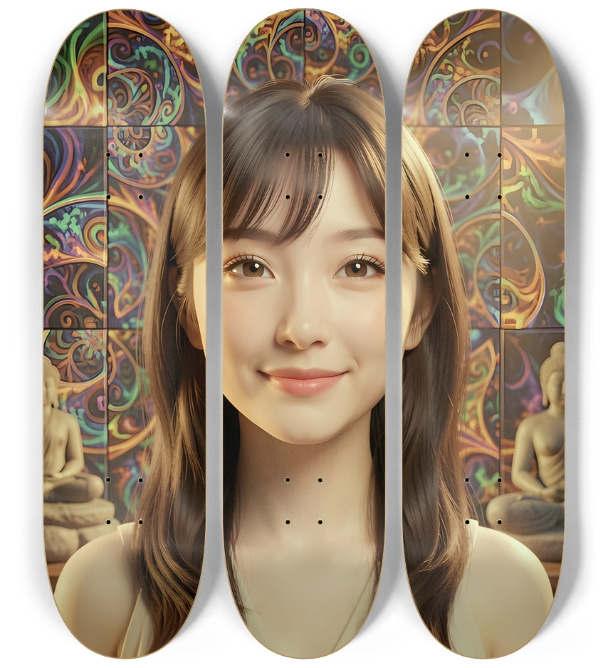 Japanese Woman & Fractal Zen #12