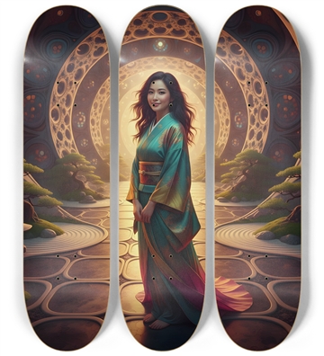 Japanese Woman & Fractal Zen #3