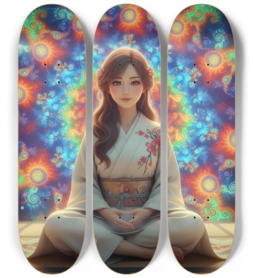 Japanese Woman & Fractal Zen #20