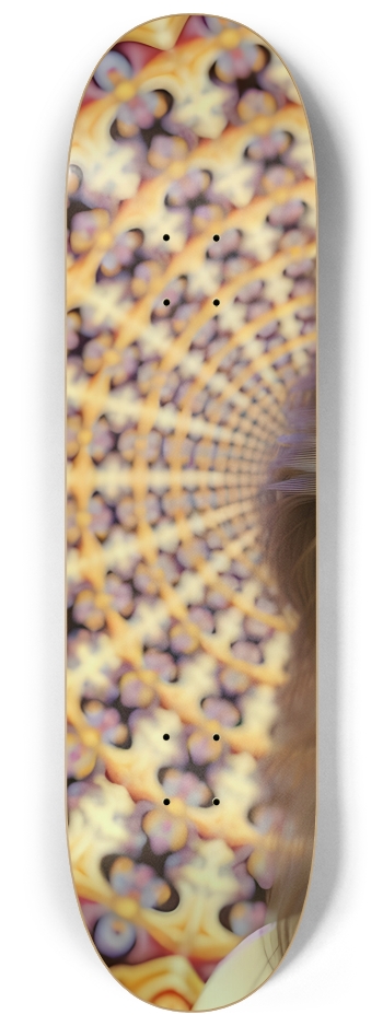 Japanese Woman & Fractal Zen #32 #1 8-1/4 Skateboard Deck