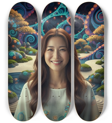 Japanese Woman & Fractal Zen #14