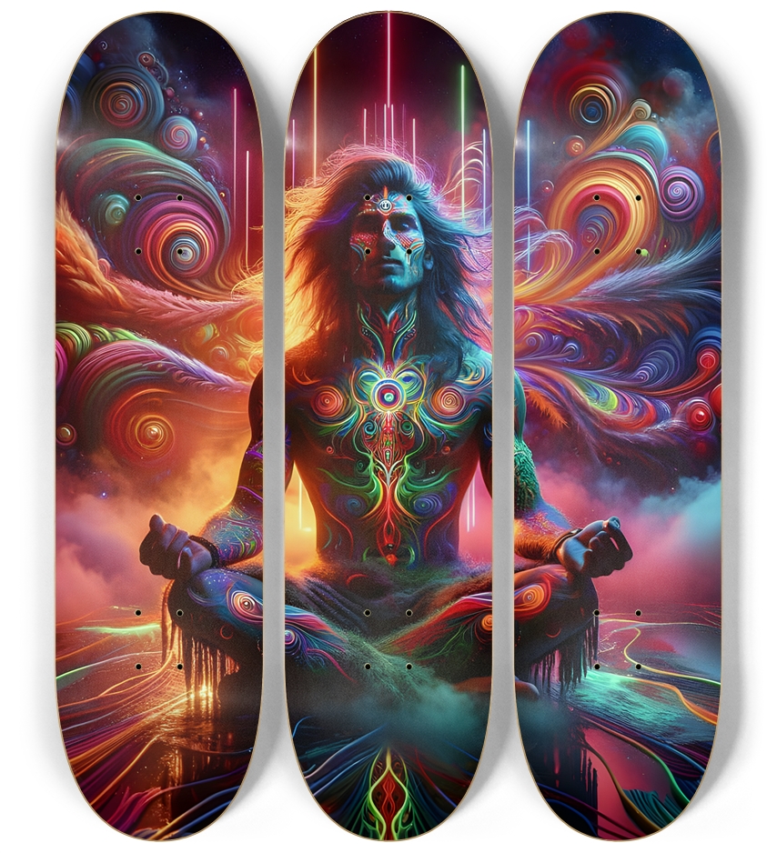 Gay Fractal Man #13 3 Deck Wall Series