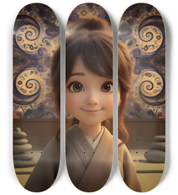 Japanese Woman & Fractal Zen #22