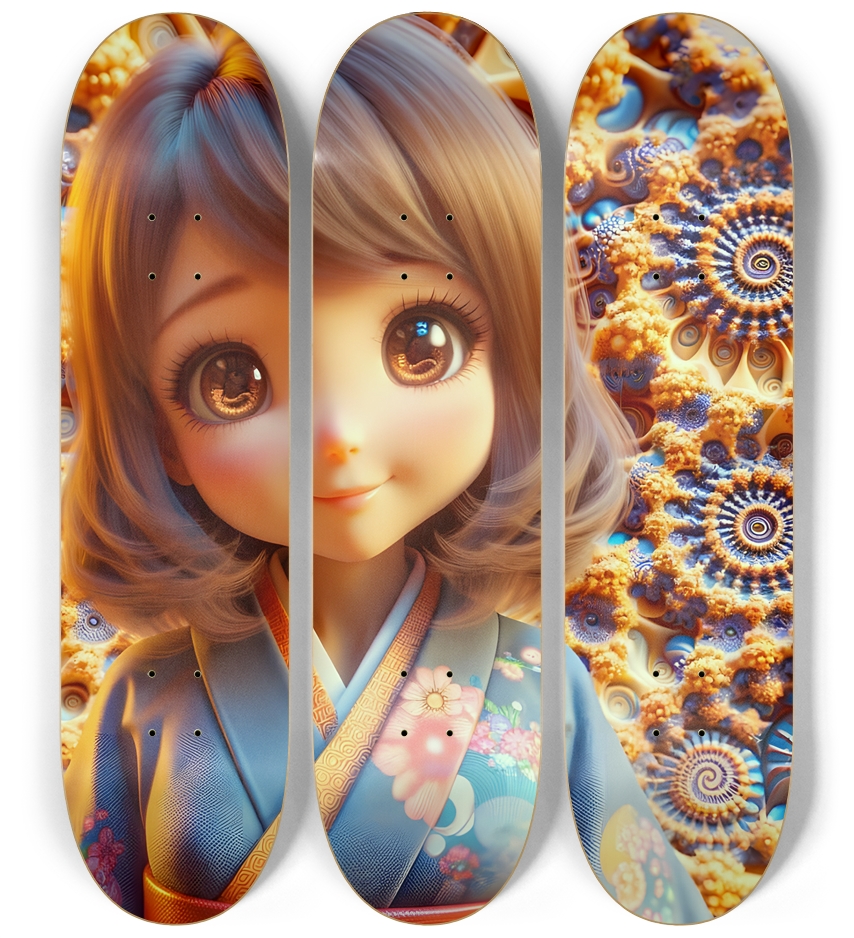 Japanese Woman & Fractal Zen #38