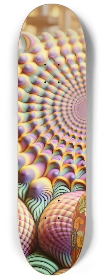Japanese Woman & Fractal Zen #11 #1 8-1/4 Skateboard Deck